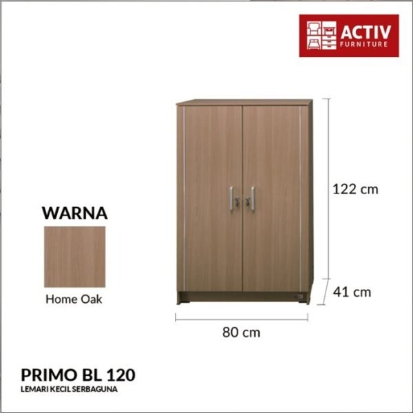 TERMURAH ACTIV FURNITURE PRIMO BL 120 LEMARI RAK KECIL ANAK 2 PINTU - Image 2
