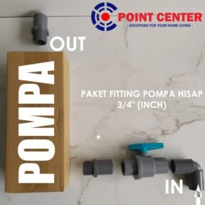 TERMURAH PAKET FITTING PIPA PVC INSTALSI POMPA HISAP 3/4" DANGKAL