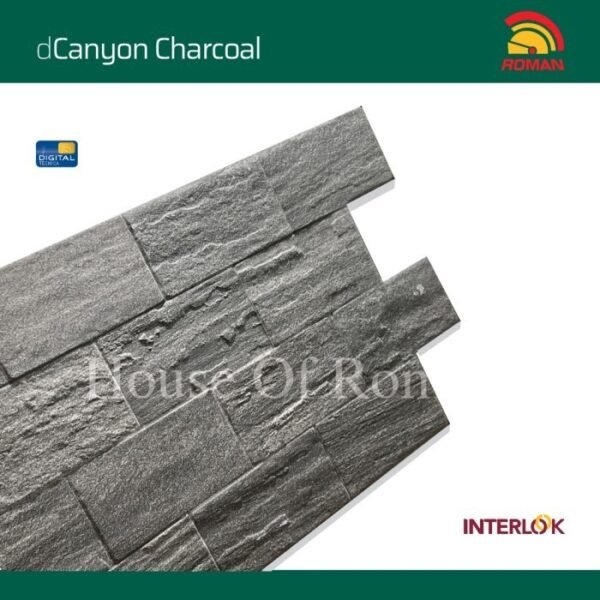 TERMURAH ROMAN INTERLOK 30 X 60 GL638009 DCANYON CHARCOAL GOL A - Image 5