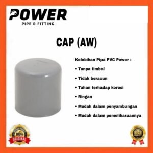 TERMURAH POWER CAP TUTUP UKURAN 1/2" FITING PIPA (AW)