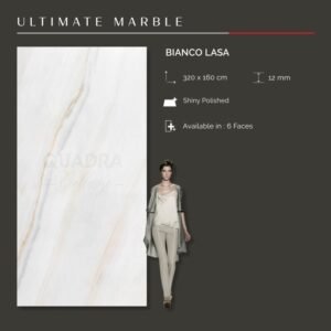 TERMURAH QUADRA GRANIT 320 X 160 BIG SIZE BIANCO LASA