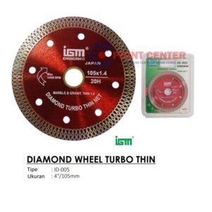 TERMURAH IGM ID 005 MATA GERINDA 4" 105MM DIAMOND WHEEL TURBO THIN