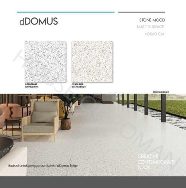TERMURAH ROMAN GRANIT 60 X 60 GT602609R DDOMUS BONE - Image 3