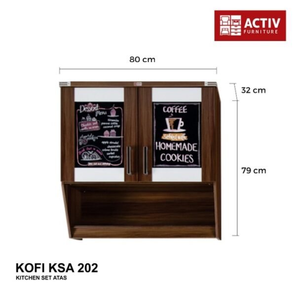 TERMURAH ACTIV FURNITURE KOFI KSA 202 LEMARI DAPUR ATAS 2 PINTU - Image 3