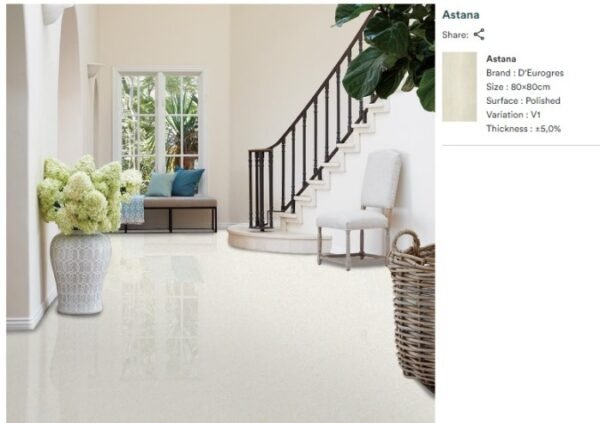 TERMURAH GRANIT D'EUROGRESS ASTANA 80 X 80 GLOSSY - Image 3