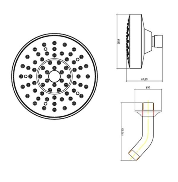 TERMURAH AMERICAN STANDARD SHOWER TANAM - SHOWER HEAD 100 MM - Image 2