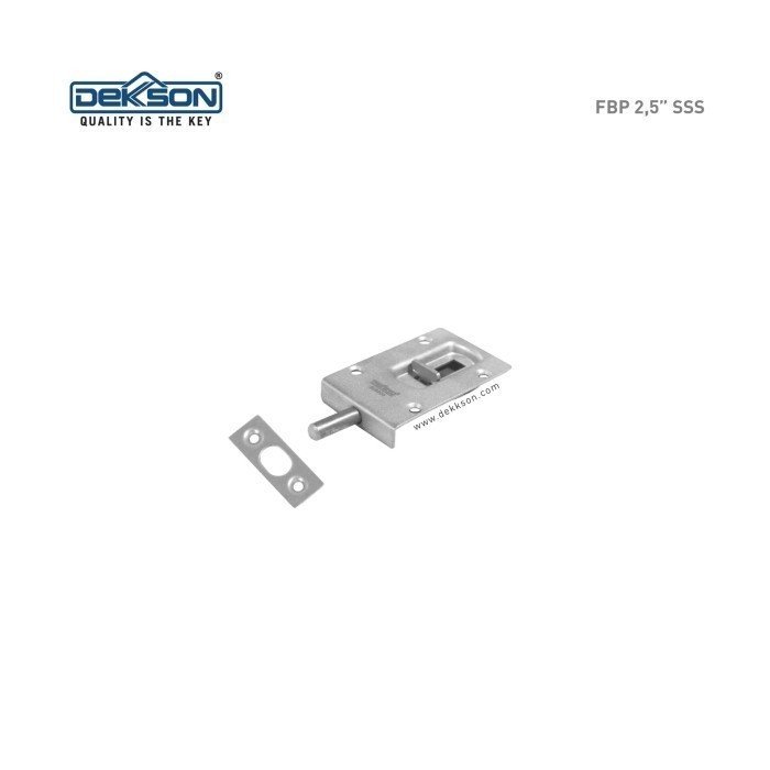 TERMURAH DEKKSON Flush Bolt PLATE FBP 2.5" SSS Grendel Slot Tanam - Image 3