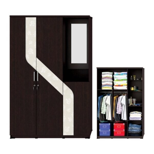 TERMURAH ACTIV FURNITURE SPIN LPM 332 LEMARI PAKAIAN MEJA 3 PINTU KAYU