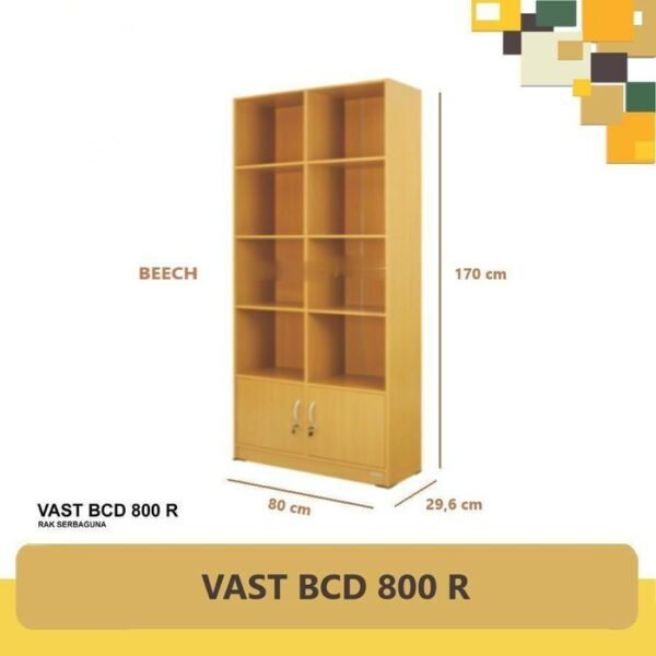 TERMURAH ACTIV FURNITURE VAST BCD 800 R LEMARI RAK BUKU SEDANG PINTU - Image 2