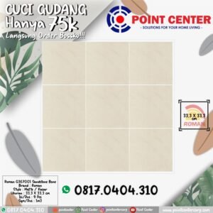 TERMURAH ROMAN KERAMIK 33,3 X 33,3 G367001 SANDSTONE BONE