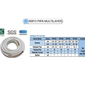 TERMURAH RIIFO Pipa AC Rifeng 0,5 - 1 pk tebal 1,5 mm