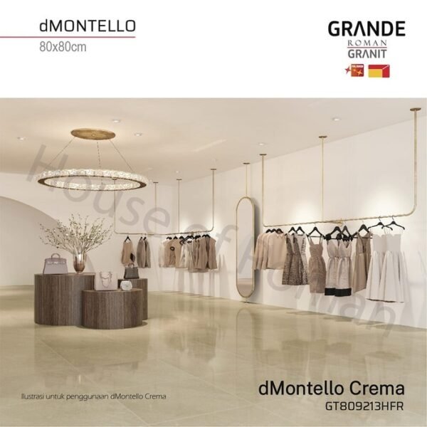 TERMURAH ROMAN GRANIT GRANDE 80 X 80 GT809213HFR DMONTELLO CREMA - Image 2
