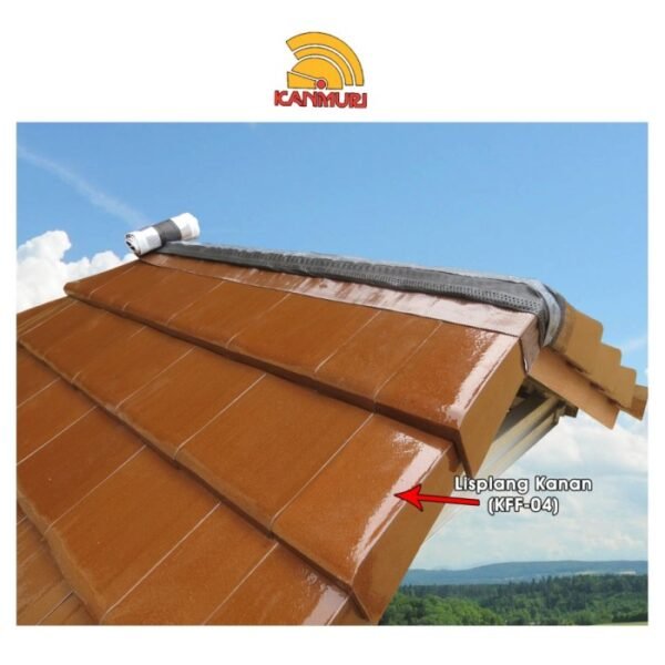 TERMURAH KANMURI KFF-04 GENTENG LISPLANG KANAN NATURAL FULL FLAT - Image 2
