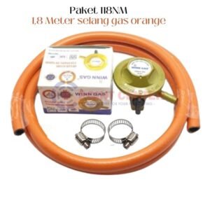 TERMURAH PAKET WINN GAS REGULATOR W118 NM SELANG ORANGE 1,8M 2KLEM