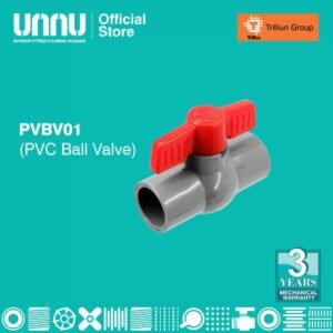 TERMURAH UNNU KRAN PVC BALL VALVE - PVBV01 1 INCHI
