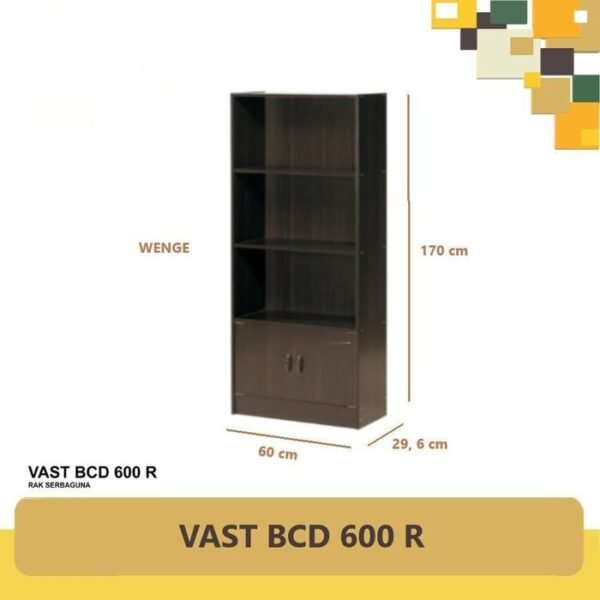 TERMURAH ACTIV FURNITURE VAST BCD 600 R LEMARI RAK BUKU KECIL PINTU - Image 3