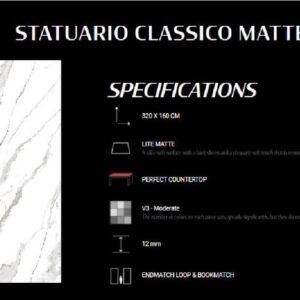 TERMURAH QUADRA GRANIT 320 X 160 BIG SIZE STATUARIO CLASSICO MATTE