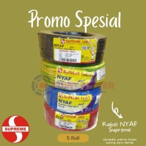 TERMURAH PROMO KABEL SUPREME NYAF 1 X 4 PER ROLL 100M