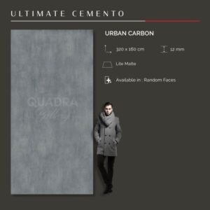 TERMURAH QUADRA GRANIT 320 X 160 BIG SIZE URBAN CARBON