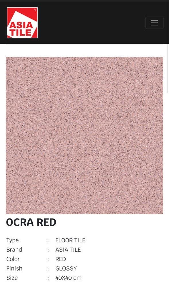 TERMURAH ASIA KERAMIK 40/40 OCRA RED - Image 2