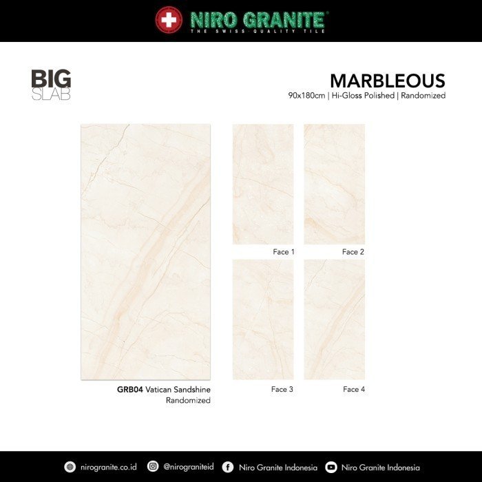 TERMURAH NIRO GRANIT 90 X 180 GRB04 BIG SLAB MARBLEOUS HIGLOSS POLISHE - Image 2