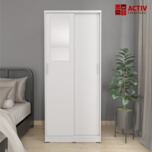 TERMURAH ACTIV FURNITURE SPIN SL 81 LEMARI SLIDING 2 PINTU PLUS CERMIN