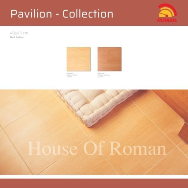 TERMURAH ROMAN KERAMIK 40 X 40 G447308 PAVILION MAHONY GOL B - Image 3