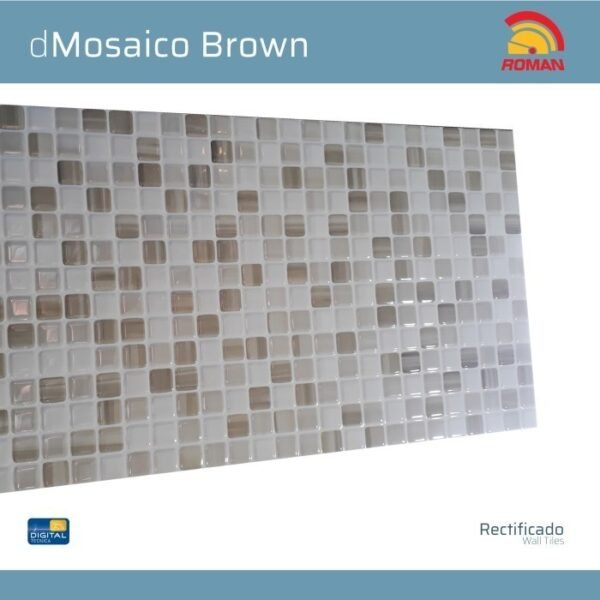 TERMURAH ROMAN KERAMIK 30 X 60R W63742R DMOSAICO BROWN GOL C - Image 5