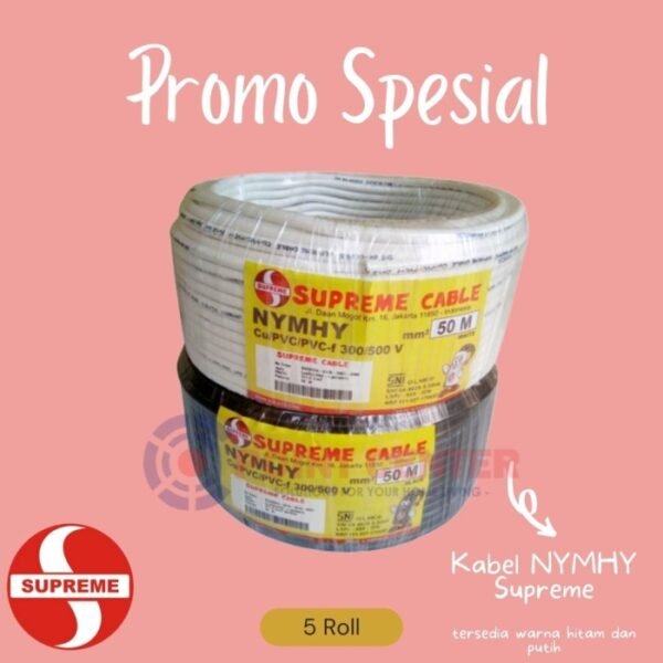 TERMURAH PROMO KABEL SUPREME NYMHY 3 X 1,5 3 X 1.5 PER ROLL 100M