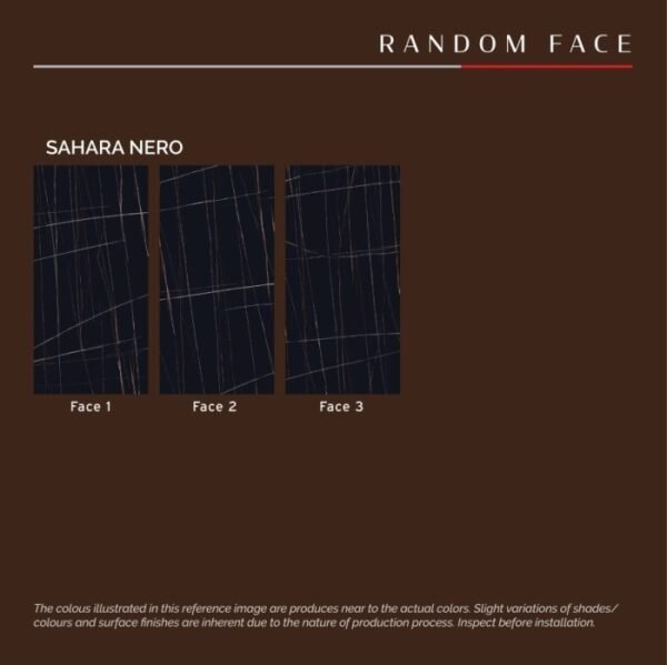 TERMURAH QUADRA GRANIT 320 x 160 BIG SIZE / BIG SLAB SAHARA NERO - Image 2