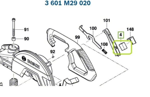 TERMURAH 1619PA6703 BOSCH SWITCH GCM 10 MX / SPARE PART BOSCH ORIGINAL