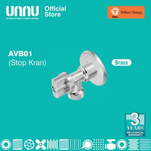TERMURAH UNNU AVB01 STOP KRAN 1/2 INCHI / KRAN BOTOL / KRAN SHOWER