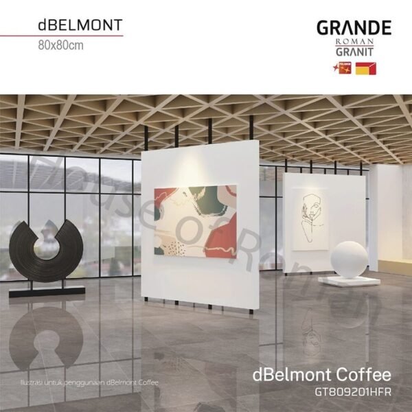 TERMURAH ROMAN GRANIT GRANDE 80 X 80 GT809200HFR DBELMONT BEIGE - Image 2