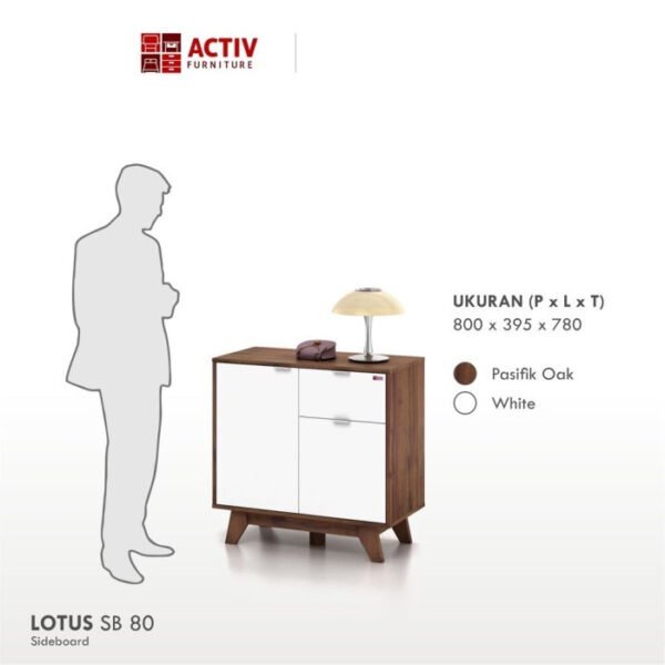TERMURAH ACTIV FURNITURE LOTUS SB 80 X 75 CM NAKAS MEJA SAMPING BED - Image 3