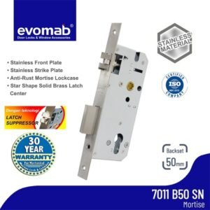 TERMURAH BADAN KUNCI / MORTISE / LOCK BODY STAINLESS MMLC-7011-B50