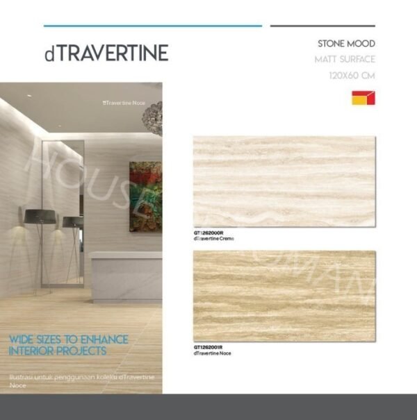 TERMURAH ROMAN GRANIT 60 X 120 GT1262001R DTRAVERTINE NOCE - Image 3