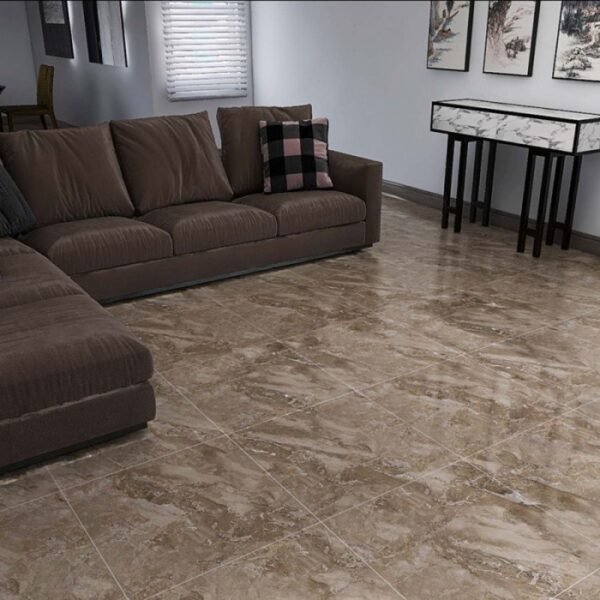 TERMURAH ARNA GRANIT 60 X 60 CELESTINE BROWN GLAZED POLISHED - Image 2