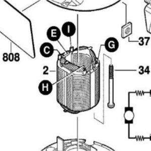 TERMURAH 2604220529 BOSCH FIELD STATOR GEX 150 AC / SPARE PART