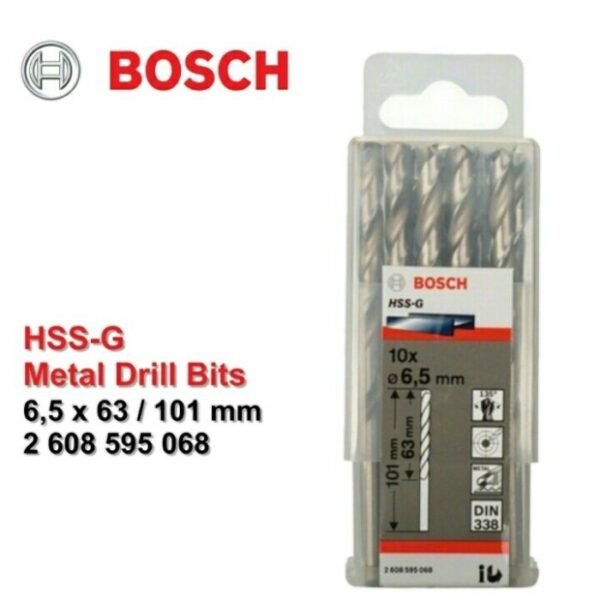 TERMURAH BOSCH MATA BOR HSS-G METAL DRILL BIT 6.5 MM X 10 PCS - Image 2