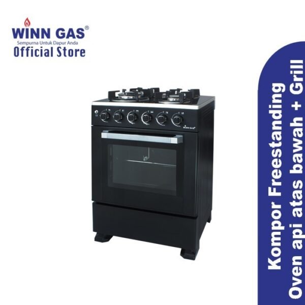 TERMURAH WINN GAS KOMPOR FREESTANDING + OVEN GRILL W5090A - HITAM - Image 3