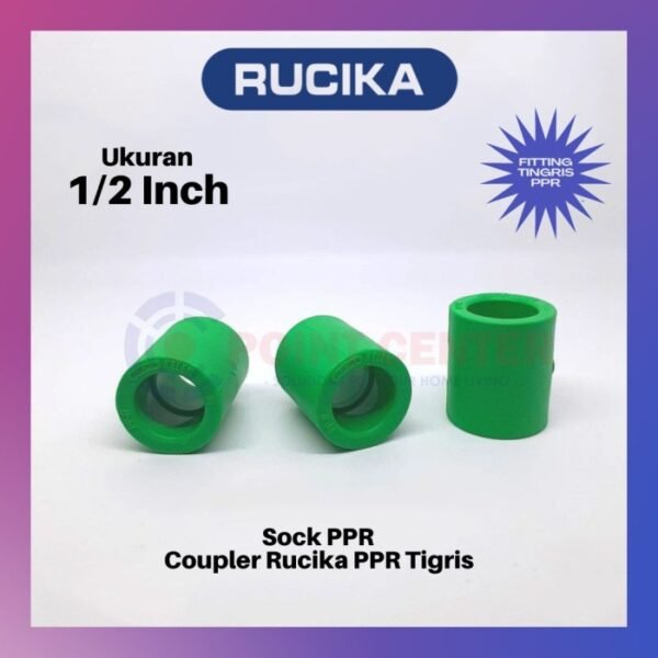 TERMURAH SOCK SOK PPR 1/2" 1/2 INCH 20MM COUPLER 20MM RUCIKA TIGRIS - Image 3
