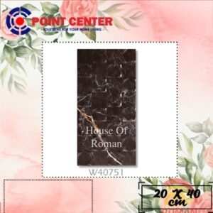 TERMURAH ROMAN KERAMIK 20 X 40 W40751 DTROYES NERO GOL D
