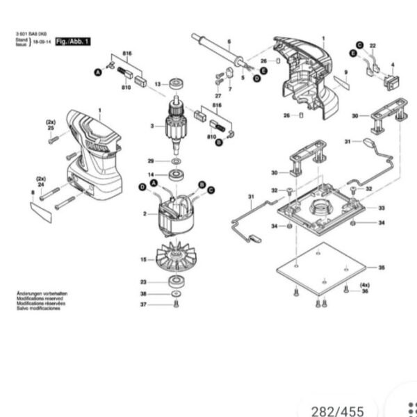 TERMURAH 1604010A29 BOSCH FIELD STATOR GERINDA GSS 140/ SPARE PART - Image 3