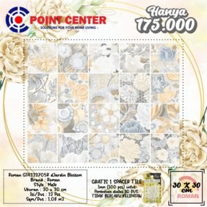 TERMURAH ROMAN KERAMIK 30 X 30 GTA332705R DJARDIN BLOSSOM