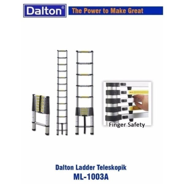 TERMURAH DALTON ML 1003 L Tangga Alumunium Teleskopik Tunggal 11 STEPS