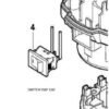 TERMURAH 1619PB3034 BOSCH SWITCH GKF 550 / SPARE PART BOSCH ORIGINAL