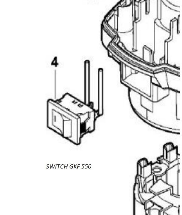 TERMURAH 1619PB3034 BOSCH SWITCH GKF 550 / SPARE PART BOSCH ORIGINAL