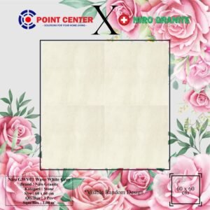 TERMURAH NIRO GRANITE 60 X 60 GWV01 WAVE WHITE GREY