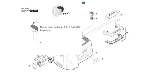 TERMURAH 1619PA7289 BOSCH SWITCH GAS 15 / SPARE PART BOSCH ORIGINAL - Image 2