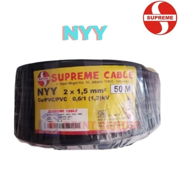 TERMURAH KABEL SUPREME NYY 3 X 4 PER METER SERABUT